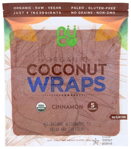 Nuco Organic Coconut Wraps Cinnamon