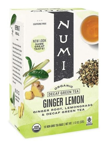 Numi Organic Tea Ginger Lemon Tea Decaf