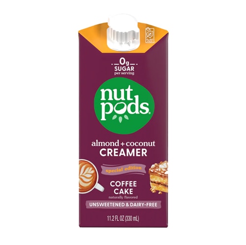 Nutpods Dairy-Free Creamer Unsweetened Coffee Cake