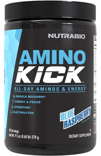 NutraBio Amino Kick Blue Raspberry