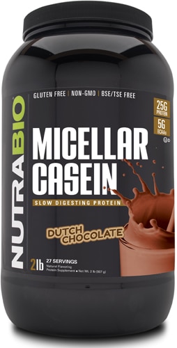 NutraBio Micellar Casein Powder Dutch Chocolate