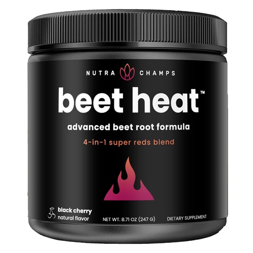 NutraChamps Beet Heat Advanced Beet Root Powder Formula Black Cherry