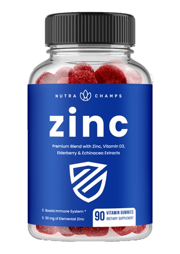 NutraChamps Zinc Premium Blend With Zinc, Vitamin D3, Elderberry & Echinacea Extracts Fruit