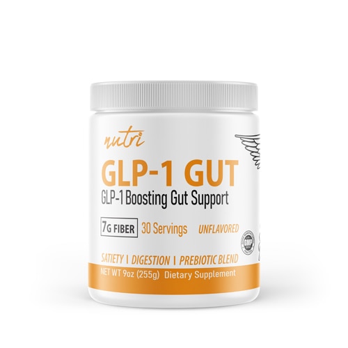 Nutri GLP-1 Gut Fiber 255g Tub - Increase Satiety Activate GLP-1 Beta Glucans & Acacia Fiber Unflavored