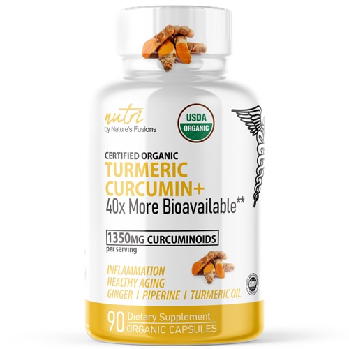 Nutri Organic Turmeric Curcumin with Ginger & Piperine