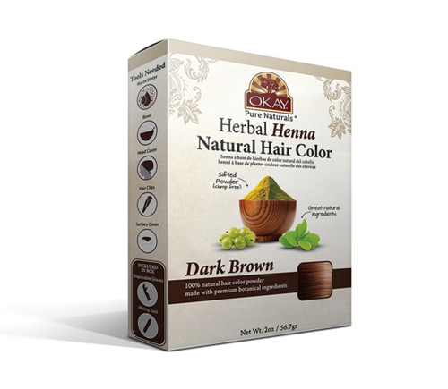 OKAY Pure Naturals Herbal Henna Hair Color - Dark Brown