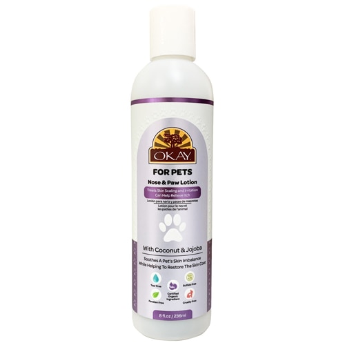 OKAY Pure Naturals Pet Nose & Paw Lotion Soothing & Moisturizing Coconut & Jojoba