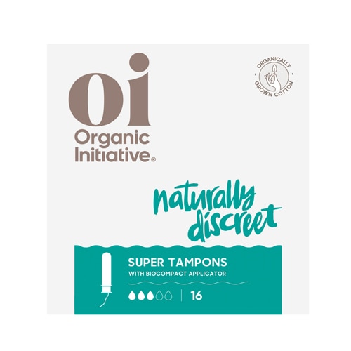 Oi Organic Initiative Organic Cotton Tampons with BioCompact Applicator Super