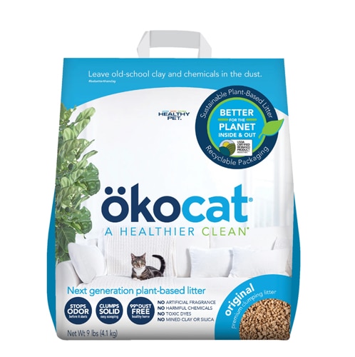 Okocat Cat Litter Clumping Original Plant-Based Unscented