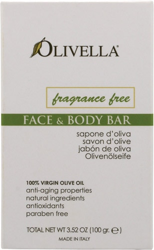 Olivella Face and Body Soap Bar Fragrance Free