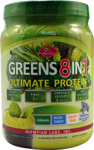 Olympian Labs Greens 8 in 1 Ultimate Protein Superfood Blueberry