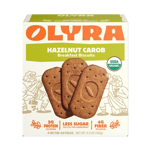 Olyra Organic Breakfast Biscuits Hazelnut Carob