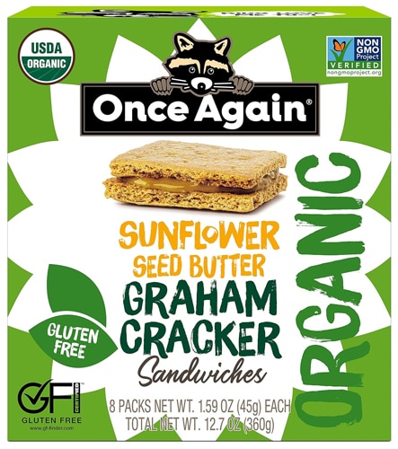 Once Again Graham Cracker Sandwiches Organic Gluten Free Sunflower Butter