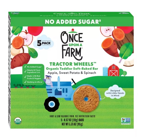 Once Upon a Farm Organic Soft-Baked Bars Apple Sweet Potato & Spinach