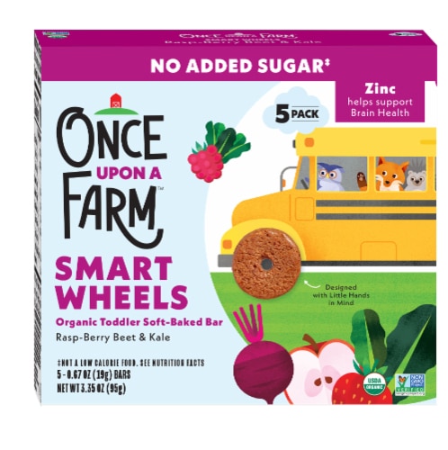 Once Upon a Farm Organic Soft-Baked Smart Wheels Bar Rasp-Berry Beet & Kale
