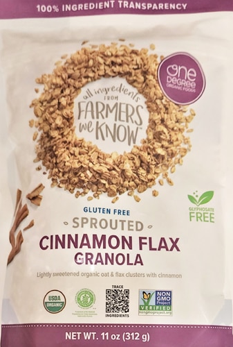 One Degree Organic Foods Organic Sprouted Granola Cinnamon Flax