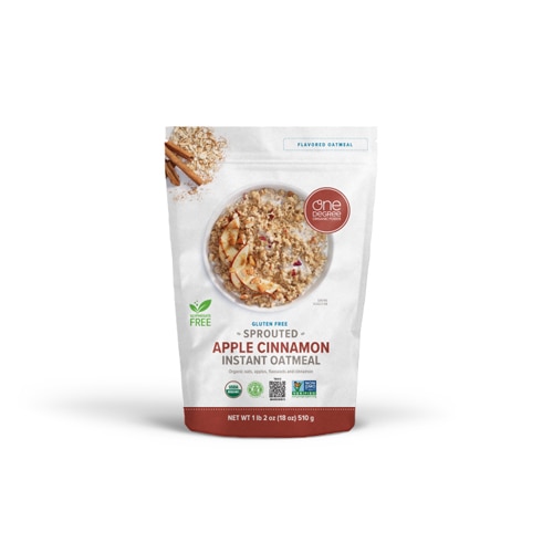 One Degree Organic Foods Sprouted Instant Oatmeal Apple Cinnamon