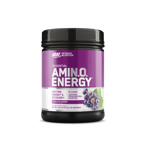 Optimum Nutrition Essential Amin.o. Energy Powder Anytime Energy and Recovery Concord Grape