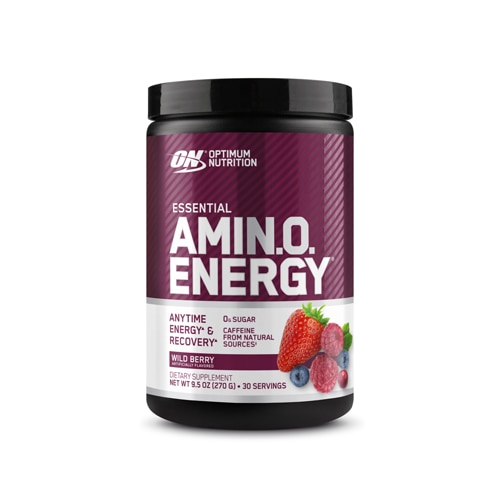 Optimum Nutrition Essential Amin.o. Energy Powder Anytime Energy and Recovery Wild Berry