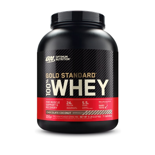 Optimum Nutrition Gold Standard 100% Whey Protein Powder For Muscle Support and Recovery Chocolate Coconut