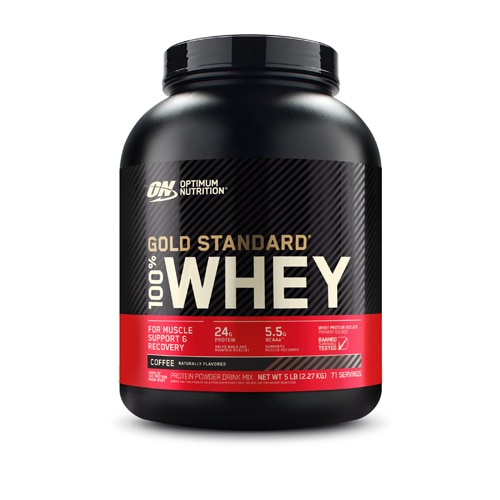 Optimum Nutrition Gold Standard 100% Whey Protein Powder For Muscle Support and Recovery Coffee