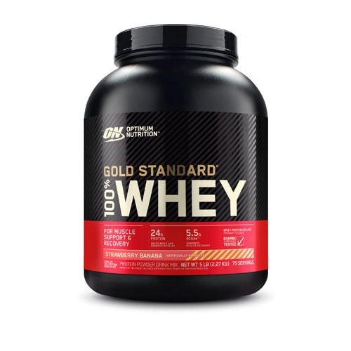 Optimum Nutrition Gold Standard 100% Whey Protein Powder For Muscle Support and Recovery Strawberry Banana