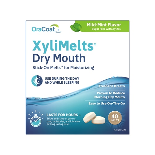 OraCoat Xylimelts Dry Mouth Stick-On-Melts™ Mild Mint