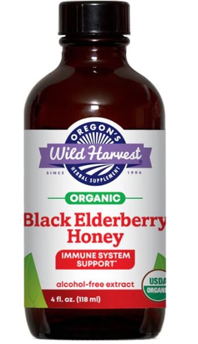 Oregon's Wild Harvest Black Elderberry Honey Alcohol Free Extract