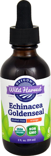 Oregon's Wild Harvest Organic Echinacea Goldenseal Alcohol-Free Orange