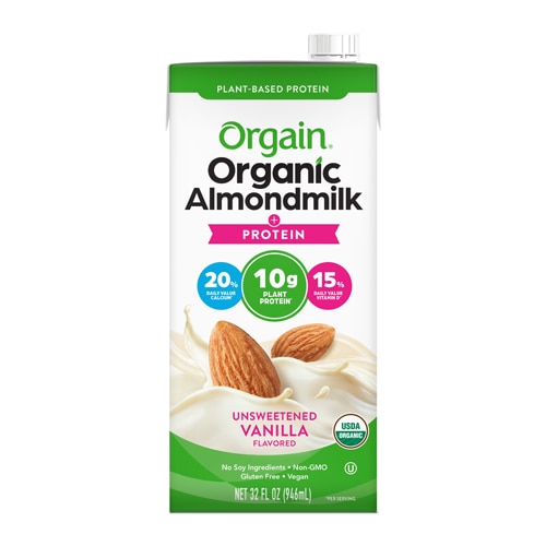 Orgain Organic 10g Plant Based Protein Almondmilk Unsweetened Vanilla