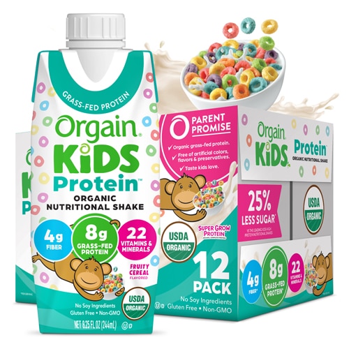 Orgain Organic Kids Nutritional Shake 22 Vitamins & Minerals Fruity Cereal