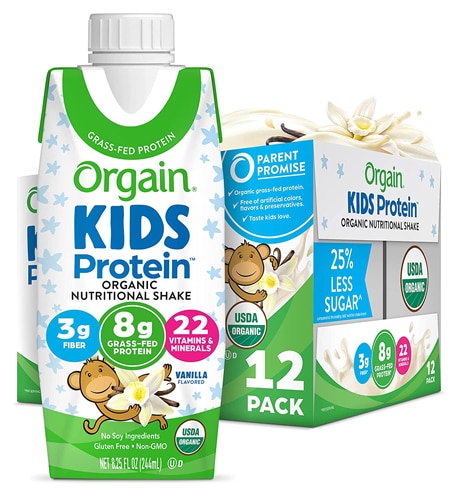 Orgain Organic Kids Nutritional Shake 22 Vitamins & Minerals Vanilla