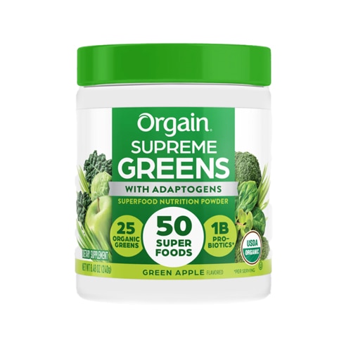 Orgain Organic Supreme Greens Powder Green Apple