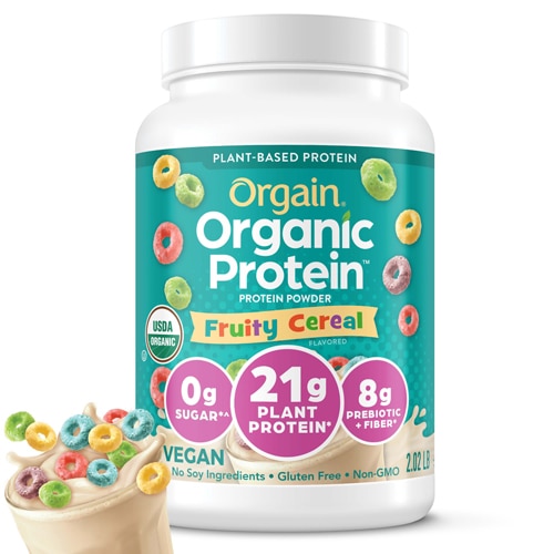 Orgain Organic Vegan 21g Protein Powder - Plant Based Fruity Cereal