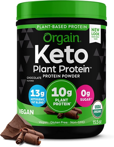 Orgain Organic Vegan Keto 10g Plant Based Protein Powder Chocolate