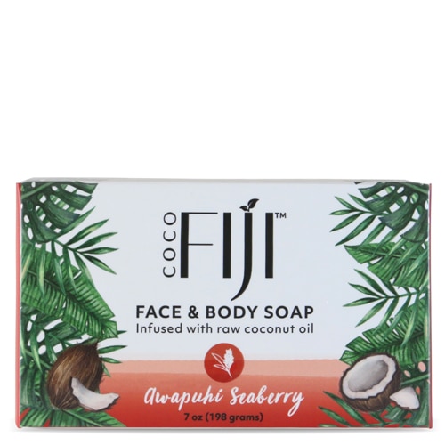 Organic Fiji Face & Body Coconut Oil Bar Soap Awapuhi Seaberry