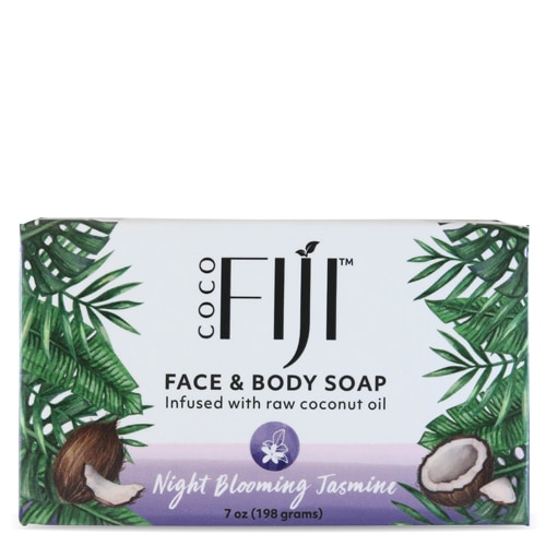 Organic Fiji Face & Body Coconut Oil Bar Soap Night Blooming Jasmine