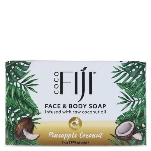 Organic Fiji Face & Body Coconut Oil Bar Soap Pineapple Coconut