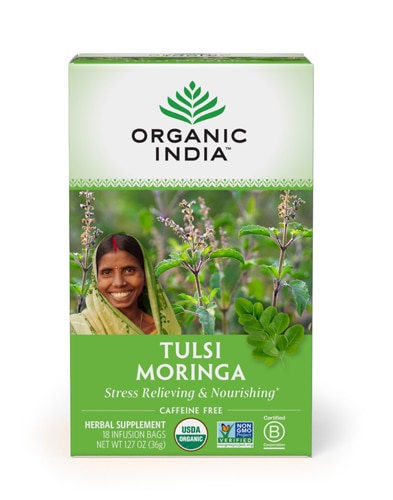 Organic India Tea Caffeine Free Tulsi Moringa