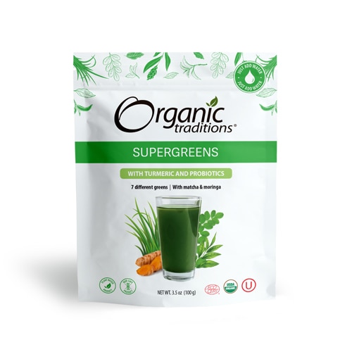 Organic Traditions Probiotic Super Greens with Turmeric