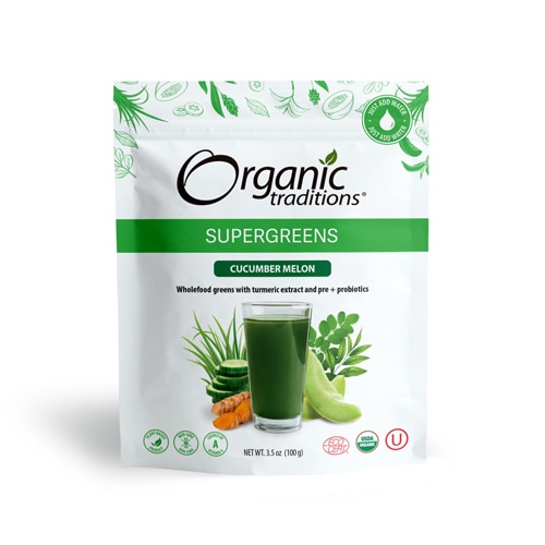 Organic Traditions Supergreens Cucumber Melon