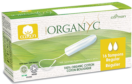 Organyc Tampons Regular Cotton without Applicator