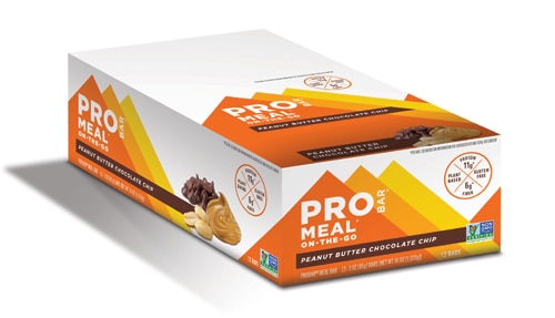 PROBAR Meal Replacement Bar - Gluten Free Peanut Butter Chocolate Chip