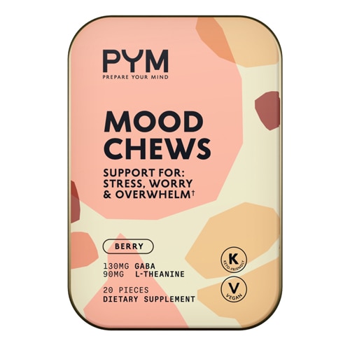PYM Mood Chew - Support for Stress Worry & Overwhelm Berry