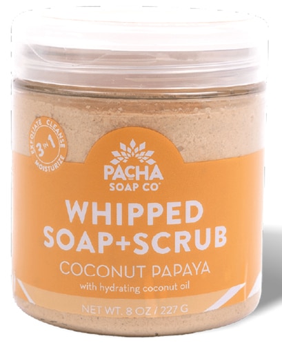 Pacha Soap Co Whipped Soap + Scrub - Coconut Papaya