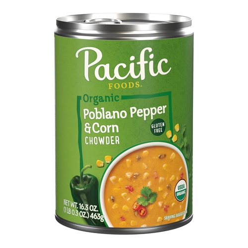 Pacific Foods Organic Soup Poblano Pepper & Corn Chowder