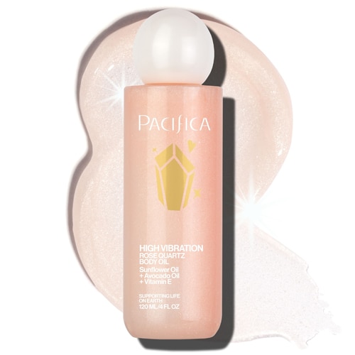 Pacifica High Vibration Shimmering Body Oil - Rose Quartz