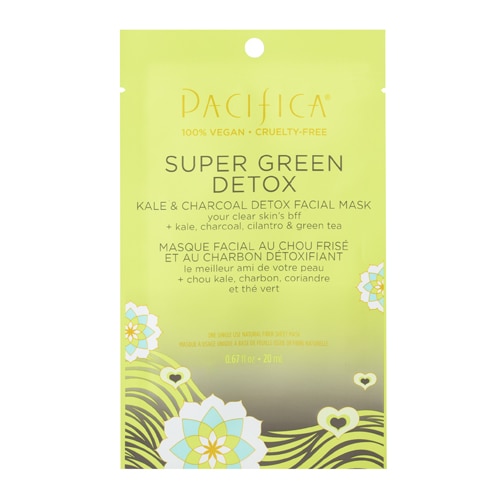 Pacifica Super Green Detox Kale & Charcoal Detox Facial Sheet Mask