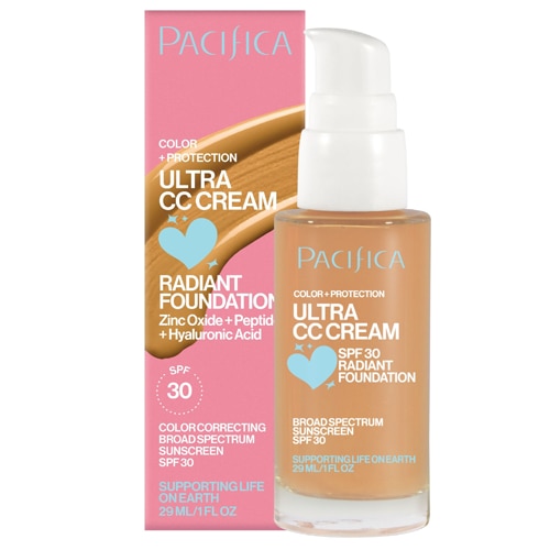 Pacifica Ultra CC Cream Radiant Foundation SPF 30 Warm-Medium
