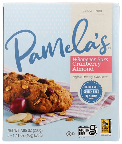 Pamela's Products Gluten Free Whenever Bars Cranberry Almond